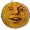 APaperWitch Halloween Ornament Decoration, Vintage Imagery Gold Glitter Sparkles, Halloween Moon Laughing Smiling Spooky Recycled OOAK Ephemera Handmade