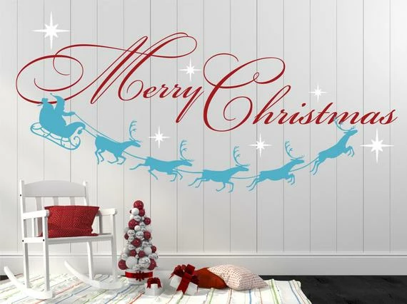 Onlineamericanstore Merry Christmas Decal, Reindeer And Stars, Christmas Decor, Christmas Wall Decal, Christmas Decoration, Santa Wall Decal - XMD001 7 Onlineamericanstore Merry Christmas Decal, Reindeer And Stars, Christmas Decor, Christmas Wall Decal, Christmas Decoration, Santa Wall Decal - XMD001