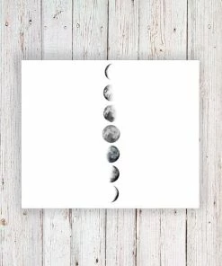 Onlineamericanstore Moon Phase Temporary Tattoo / Moon Temporary Tattoo / Moon Phase Gift / Moon Gift / Bohemian Gift / Festival Accessoire / Festival Fashion