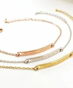 Onlineamericanstore Customized Name Bracelet- Coordinates Bracelet, Customized Couple Bracelets, Latitude Longitude Bracelets, Location Bracelet Custom Name Accessories