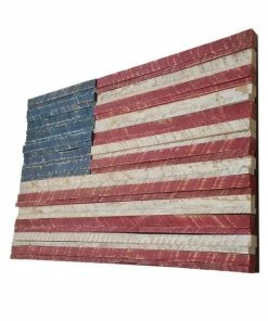The American Store Rustic American Flag Wooden Wall Art - Reclaimed Wood - Hand Painted - Rustic Home Decor Concealment Flags