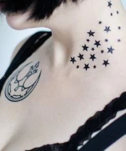 Onlineamericanstore Halloween Temporary Tekashi69 Tattoos Spray Of Stars Temporary Tattoo