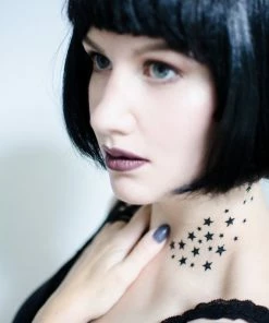 Onlineamericanstore Halloween Temporary Tekashi69 Tattoos Spray Of Stars Temporary Tattoo