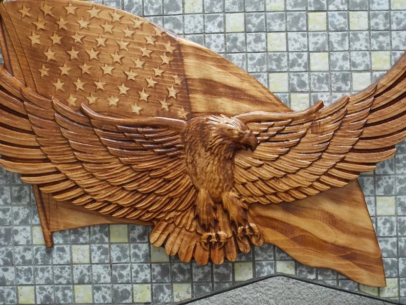 TheWoodGrainGallery American Bald Eagle ~ Eagle American Flag ~ WOOD WALL ART ~Bald Eagle Wood Carving ~ United States Flag Bald Eagle ~ Patriotic Decor 5 TheWoodGrainGallery American Bald Eagle ~ Eagle American Flag ~ WOOD WALL ART ~Bald Eagle Wood Carving ~ United States Flag Bald Eagle ~ Patriotic Decor