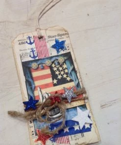 Onlineamericanstore USA Tags US Flag Tags Patriotic Gift Tags Red White And Blue Memorial Day Tags Independence Day Gift Tags