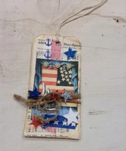 Onlineamericanstore USA Tags US Flag Tags Patriotic Gift Tags Red White And Blue Memorial Day Tags Independence Day Gift Tags