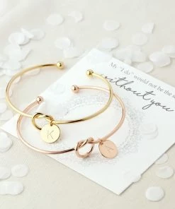 Onlineamericanstore Gift Collection Customized Bracelet For Women Personalized Bracelet Charm Bracelet Best Gifts Maid Of Honor Gift Flower Girl Mother Of The Bride - KBR
