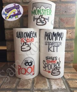 Onlineamericanstore Halloween Decoration, Embroidered Halloween Toilet Paper, Halloween Party Gag Gift, Halloween Birthday Gift, Potty Humor, Funny Gift