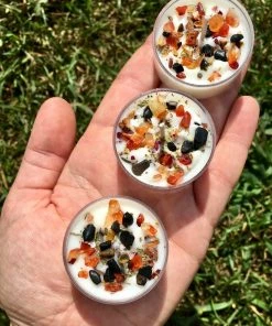 Onlineamericanstore Pumpkin Candles - Trick Or Treat Tealight Candles - Crystal & Herb Tealight Candles - Halloween Candles - Soy Candle - Fall Candles Update Your Settings Halloween Decorations