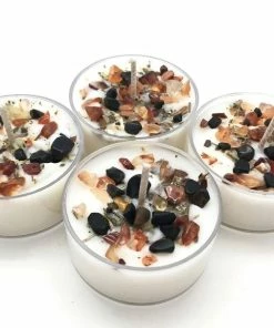 Onlineamericanstore Pumpkin Candles - Trick Or Treat Tealight Candles - Crystal & Herb Tealight Candles - Halloween Candles - Soy Candle - Fall Candles Update Your Settings Halloween Decorations