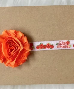 TennybugBoutique Halloween Kids Clothing Halloween Pumpkin Headband - Baby's First Halloween Headband Clip