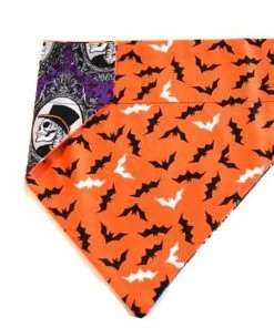 Onlineamericanstore Halloween Dog Bandana -Portrait Of Skulls- Reversible / Slide On Halloween Pets Accessories