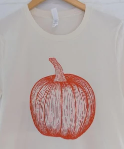 The American Store Halloween Women Clothing Pumpkin T-Shirt, Halloween Shirt, Screen Print Shirt, Foodie Gift, Soft Style Tee