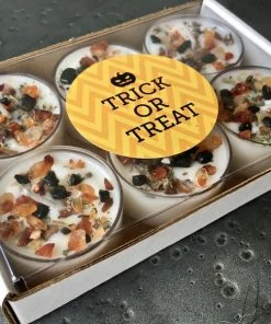 Onlineamericanstore Pumpkin Candles - Trick Or Treat Tealight Candles - Crystal & Herb Tealight Candles - Halloween Candles - Soy Candle - Fall Candles Update Your Settings Halloween Decorations