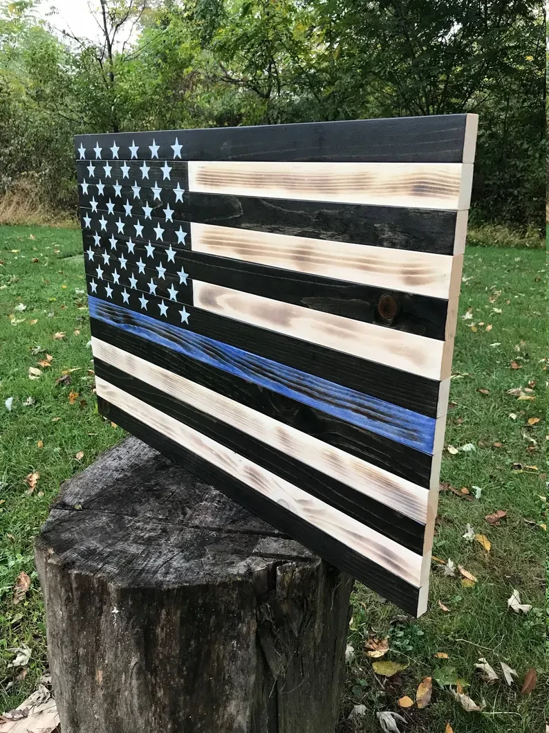 The American Store Rustic Wood American Thin Blue Line Flag Concealment Cabinet Case Home Decor USA Concealment Flags 5 The American Store Rustic Wood American Thin Blue Line Flag Concealment Cabinet Case Home Decor USA Concealment Flags