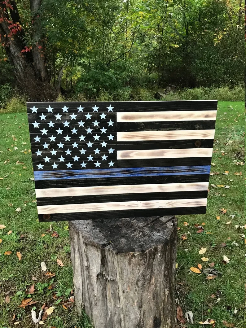 The American Store Rustic Wood American Thin Blue Line Flag Concealment Cabinet Case Home Decor USA Concealment Flags 3 The American Store Rustic Wood American Thin Blue Line Flag Concealment Cabinet Case Home Decor USA Concealment Flags