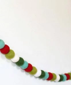 Onlineamericanstore Christmas Decorations Christmas Garland Felt Ball Garland Rustic Christmas Decoration Pom Pom Garland Fire Place Decor Christmas Banner Christmas Tree Decor
