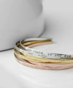 Onlineamericanstore Personalized Bracelet Jewelry Friendship Bracelet For Women Bridesmaid Gift Custom Bangle Personalized Gift Name Jewelry -DFBR Custom Name Accessories