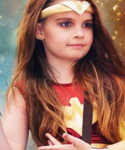 Onlineamericanstore Wonder Woman Costume Inspired, Girl's Halloween Costume, Kids Superhero Costume, Amazonian Princess