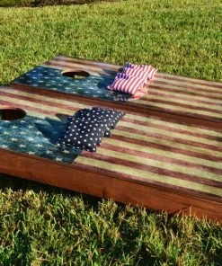 Onlineamericanstore Worn American Flag Themed 2x4 Custom Cornhole (HOLIDAY SPECIAL!!!!) Board Set With Bags | Custom Corn Hole | Bag Toss | Bean Bag Toss Update Your Settings
