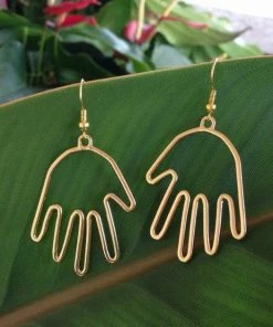 Onlineamericanstore Hand Earrings Statement Best Selling Item SimpleNGreat Picasso Face Metal Earrings, Minimal Earrings+ FREE GIFT BOX Update Your Settings Custom Name Accessories