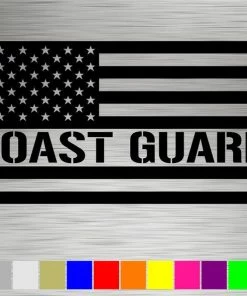 Onlineamericanstore Coast Guard Flag Decal - Stickers Vinyl American Usa Military Veteran Die Cut Custom Design Update Your Settings