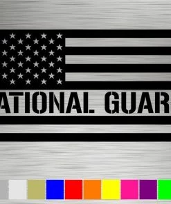 Onlineamericanstore National Guard Flag Decal - Stickers Vinyl Military Usa Us Veteran Design Custom Patriotic Stickers