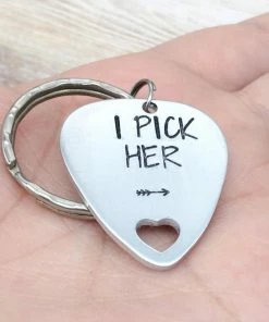 Onlineamericanstore Couples Keychain Set, I Pick Her, Him, Guitar Pick Keychain, Husband And Wife, Valentines Day Gift, Boyfriend Keychain, Hand Stamped Keyring Gift Collection 8 Onlineamericanstore Couples Keychain Set, I Pick Her, Him, Guitar Pick Keychain, Husband And Wife, Valentines Day Gift, Boyfriend Keychain, Hand Stamped Keyring Gift Collection
