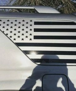 Onlineamericanstore 02-09 4th Gen 4runner American Flag Decal - Toyota 4 Runner Offroad Merica Banners Vinyl Stickers Custom Accessories Design Yota Flags T4R USA Patriotic Stickers