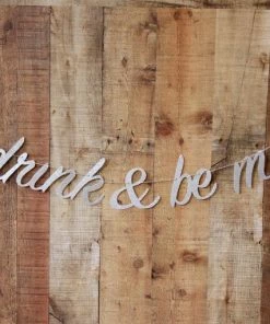 Onlineamericanstore Christmas Banner - Eat Drink And Be Merry Christmas Banner - Christmas Garland - Christmas Decoration