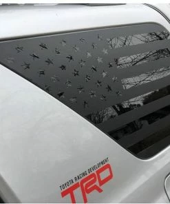 Onlineamericanstore 02-09 4th Gen 4runner American Flag Decal - Toyota 4 Runner Offroad Merica Banners Vinyl Stickers Custom Accessories Design Yota Flags T4R USA Patriotic Stickers