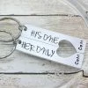 Onlineamericanstore Couples Keychain SET, His One, Her Only, Boyfriend, Husband Gift, Couples Anniversary, Wedding Day Gift, Matching Keyrings, Valentine's Day Gift Collection