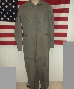 Onlineamericanstore Vietnam Era Flying Coveralls US Military K2B Suit Lightweight Summer Boyfriend Medium Long Size Collectible Nice Field Theatre Worn Rugged