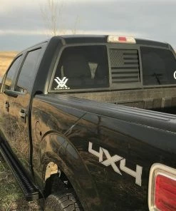 Onlineamericanstore Ford F150 Center Window American Flag Decal - Offroad Merica Banners Vinyl Stickers Custom Accessories Design Rear Window F-150 Flags USA Patriotic Stickers