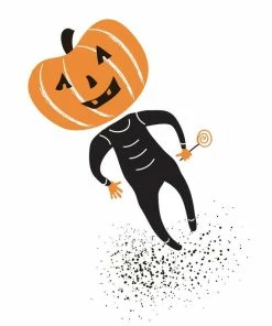 Onlineamericanstore The Troublemakers Wrapping Paper, Halloween, Pumpkins, Vintage, Decor, Decoration, Paper Craft, Gift Wrap, Skellypaperco, Trick Or Treat, Halloween Decorations