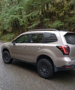 Onlineamericanstore 13-18 Subaru Forester American Flag Decals -Stickers Vinyl Usa Us Side Windows Custom Accessories Off Roading Parts Subie Mnt Roo Patriotic Stickers