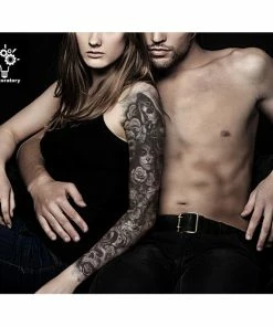 Onlineamericanstore Halloween Temporary Tekashi69 Tattoos Women Temporary Tattoo Sleeve Women Fake Tattoo Sleeve Skull Rose Tattoo Full Arm Tattoo For Women Tatouage Temporaire Femme Tätowierung