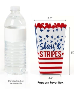 Onlineamericanstore Patriotic Theme Party Supplies 4th Of July Decoration 12pcs Paper Firework Candy Boxes Stars And Stripes Gift Box Independance Day Party Supplies