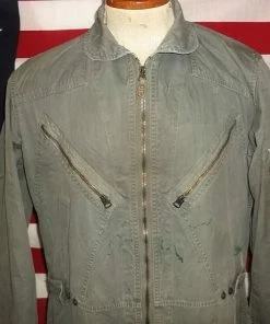 Onlineamericanstore Vietnam Era Flying Coveralls US Military K2B Suit Lightweight Summer Boyfriend Medium Long Size Collectible Nice Field Theatre Worn Rugged