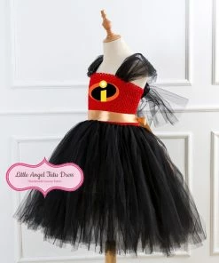 Onlineamericanstore Superheroes Kids Costumes Incredibles 2 Inspired Tutu Dress - Incredibles Violet Fancy Dress - Birthday Party Dress - Handmade Kids Girls Dress - Superhero Costume
