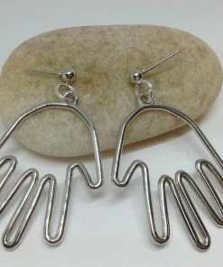 Onlineamericanstore Hand Earrings Statement Best Selling Item SimpleNGreat Picasso Face Metal Earrings, Minimal Earrings+ FREE GIFT BOX Update Your Settings Custom Name Accessories