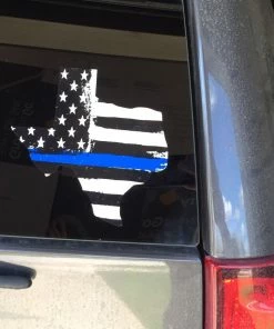 The American Store Patriotic Stickers Blue Line Flag, Window Decal, Blue Lives Matter, Texas Decal, Police, Police Support, Police Lives Matter, Blue Line Decal, Back The Blue