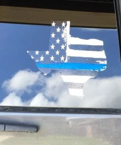 The American Store Patriotic Stickers Blue Line Flag, Window Decal, Blue Lives Matter, Texas Decal, Police, Police Support, Police Lives Matter, Blue Line Decal, Back The Blue
