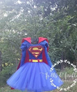 Onlineamericanstore Superhero Costume/Halloween Costume/Superhero Party/Festival Clothing/Photo Prop/Cosplay Costume/Superhero Costume/Birthday Gift/Supergirl