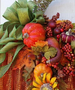 CraftsByKaleigh88 Halloween Wreath Fall/ Halloween Pumpkin Wreath