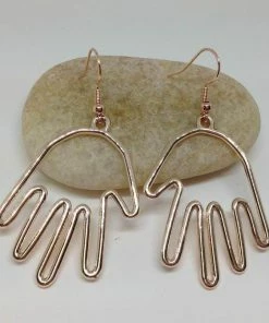 Onlineamericanstore Hand Earrings Statement Best Selling Item SimpleNGreat Picasso Face Metal Earrings, Minimal Earrings+ FREE GIFT BOX Update Your Settings Custom Name Accessories