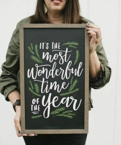 Onlineamericanstore Christmas Home Decor Christmas Decoration Farmhouse Christmas Sign Vinyl Decal Or Wood Sign Christmas Stencil Its The Most Wonderful Time Of The Year