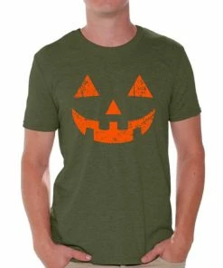 Onlineamericanstore Halloween Clothing Jack-O-Lantern Tshirt. Halloween Men's Shirt. Dia De Los Muertos T-Shirt. Pumpkin Shirts.
