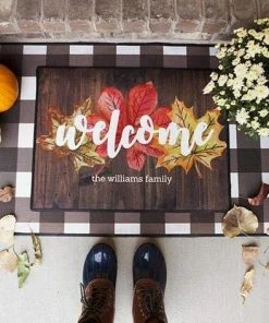 Onlineamericanstore Halloween Indoor Or Outdoor Doormat Welcome Mat | Personalized Designs Available, Unique Halloween Decor