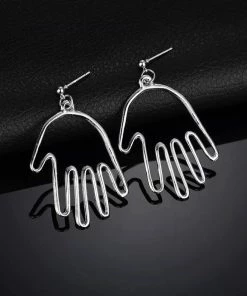 Onlineamericanstore Hand Earrings Statement Best Selling Item SimpleNGreat Picasso Face Metal Earrings, Minimal Earrings+ FREE GIFT BOX Update Your Settings Custom Name Accessories